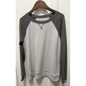 Eddie Bauer Legend Wash Gray Sweatshirt Women's Size Medium Elevated Basic